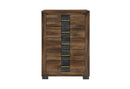 Optimus - 5 Piece King Bedroom Set - Black / Brown