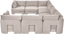 Hammond - Velvet Performance Fabric Upholstered 8 Piece U-Shaped Sectional