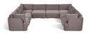 Hammond - Velvet Performance Fabric Upholstered 8 Piece U-Shaped Sectional