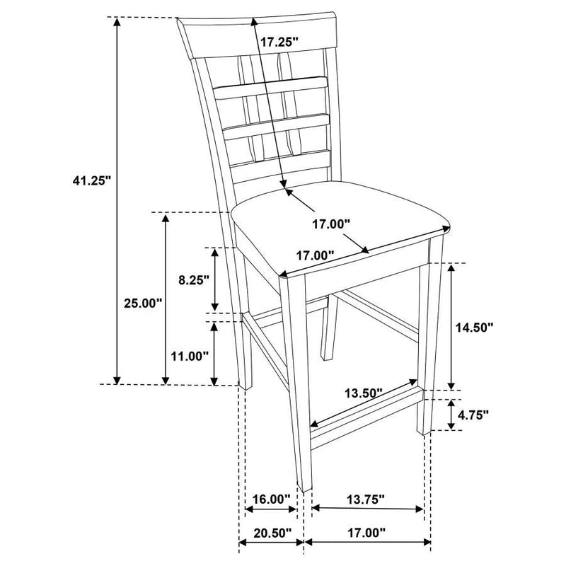 Gabriel - Square Counter Dining Room Set