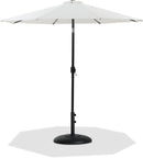 Fiji - Aluminum Patio Umbrella With Round Black Base