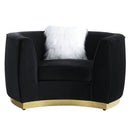 Achelle - Chair With Pillow - Black Velvet