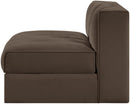 Rummi - Velvet Performance Fabric Upholstered Modular Armless Chair