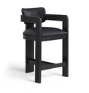 Sacha - Vegan Leather Upholstered Counter Stool With Black Base