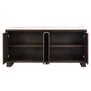 Edwyn - Server With Marble Top - Natural Marble Top & Espresso Finish