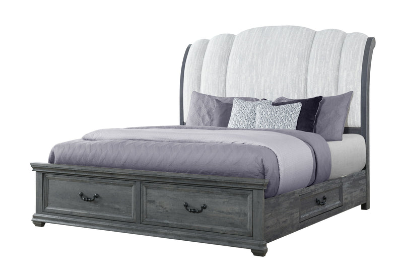 Rowan - Storage King Bed - Gray