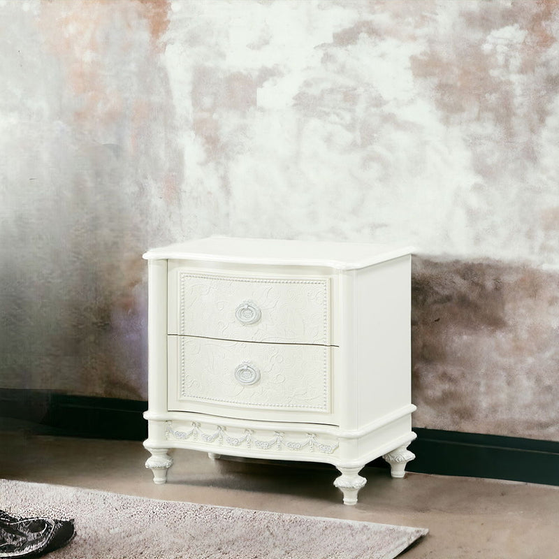 Dorothy - Nightstand With 2 Drawers - Ivory