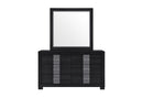 Optimus - 4 Piece Bedroom Set (Queen Bed, Dresser, Mirror, Nightstand) - Black