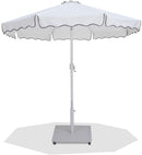 Amalfi - Aluminum Patio Umbrella - White Base / White Pole