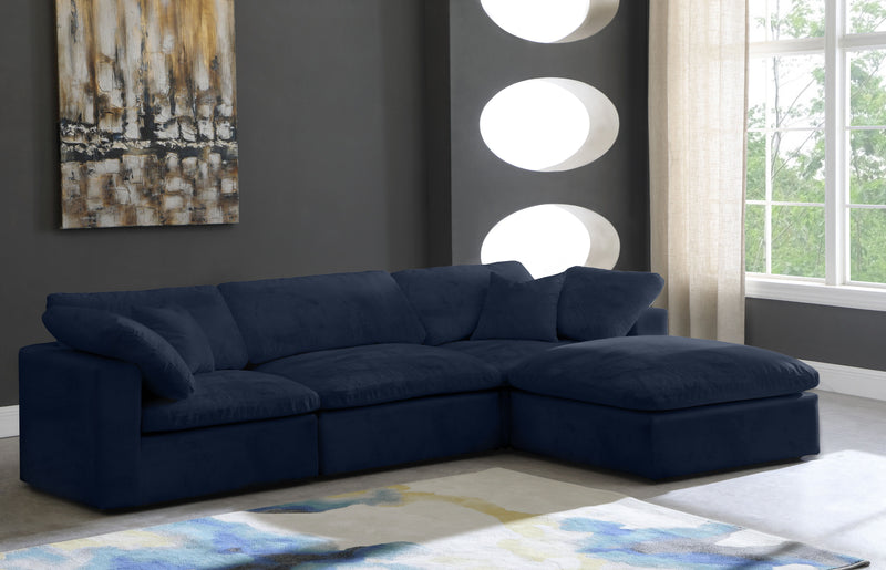 Cozy - Modular Sectional 4 Piece Cloud - Navy