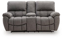 Bakerstein - Power Recline Loveseat/Console/Adjustable Headrest - Galaxy