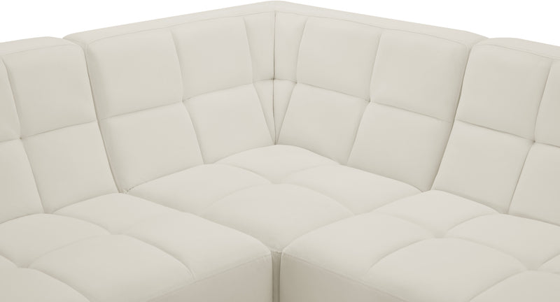 Relax - Modular Sectional 5 Piece - Cream - Fabric