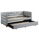 Ebbo - Twin Daybed With Trundle - Gray Fabric