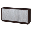Geranio - Console Cabinet - Metallic Silver & Walnut