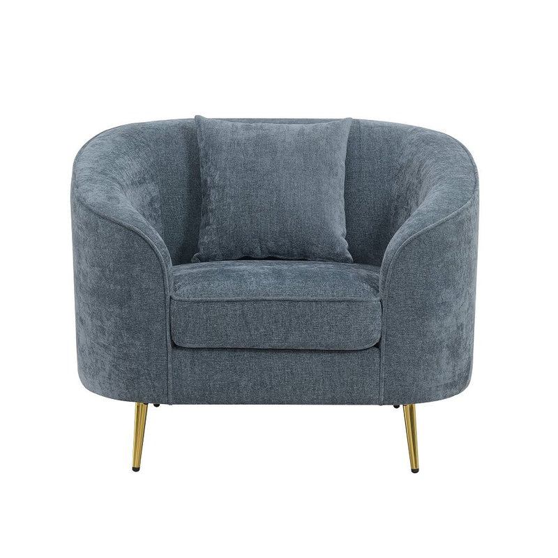 Nakendra - Chair With Pillow - Cobalt Gray