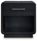 Rowanbeck - One Drawer Night Stand - Black