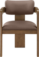 Sacha - Vegan Leather Upholstered Dining Chair With Brown Base (Set of 2)