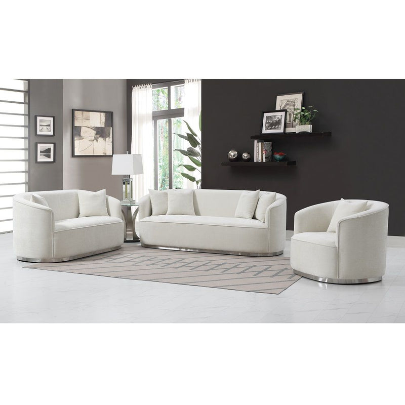 Odette - Loveseat With 2 Pillows - Beige