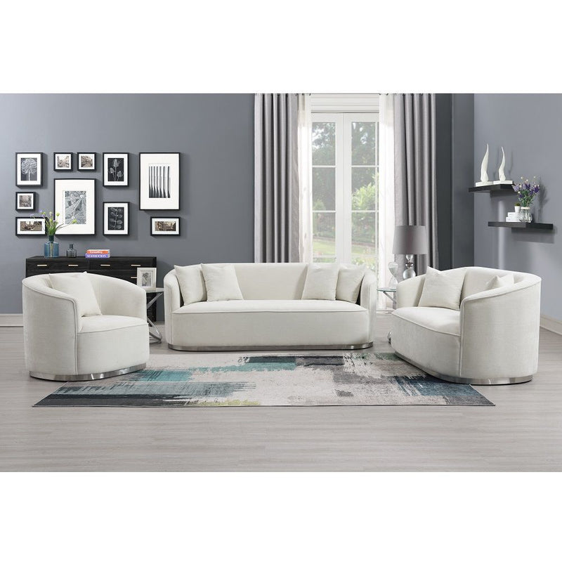 Odette - Loveseat With 2 Pillows - Beige