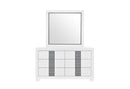 Optimus - 4 Piece Bedroom Set (Queen Bed, Dresser, Mirror, Nightstand) - White