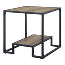Idella - End Table - Rustic Oak & Black