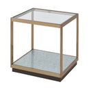 Kaia - End Table - Glass & Gold