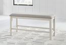 Robbinsdale - Dbl Counter Height Upholstered Dining Bench - Antique White