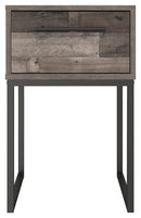 Neilsville - One Drawer Night Stand - Black / Gray