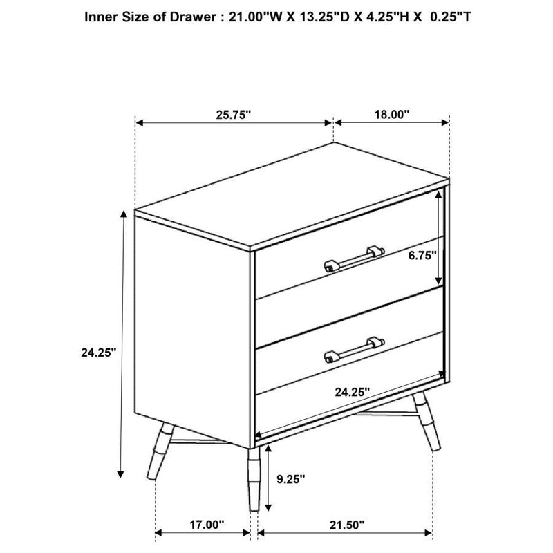 Marlow - 2-Drawer Nightstand - Rough Sawn Multi