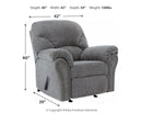 Allmaxx - Rocker Recliner - Pewter