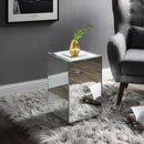 Nowles - Accent Table With LED - Faux Stones