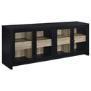 Denison - 79" 4-Door TV Stand Media Console - Black