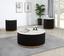 Kara - Table Set (Coffee & 2 End Tables) - Black / White