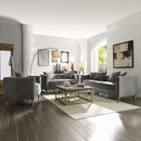 Sidonia - Chair With Pillow - Gray Velvet