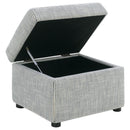 Winter - Upholstered Hydraulic Lift Top Storage Ottoman