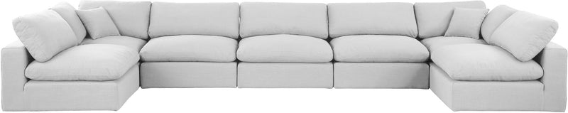 Comfy - 7 Piece Linen Modular Armless Sectional