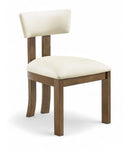 Lavrin - Vegan Leather Upholstered Dining Side Chair (Set of 2) - Walnut Base