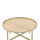 Mithea - Coffee Table - Oak & Gold
