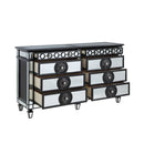 Varian II - Dresser - Mirrored, Black & Sliver