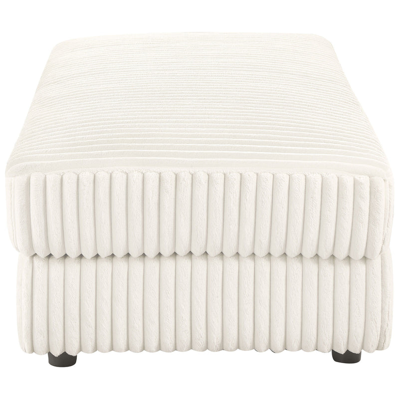 Emberson - Upholstered Rectangular Storage Ottoman - Ivory