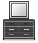 Zuraleus - 4 Pc. - Queen Upholstered Bed With Roll Slats, Dresser, Mirror And Nightstand - Black