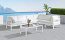 Nizuc - Outdoor Patio 6 Piece Modular Sectional With White Frame