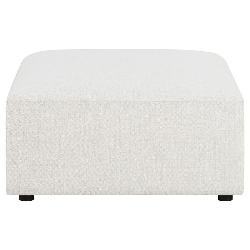 Freddie - Upholstered Square Ottoman - Pearl