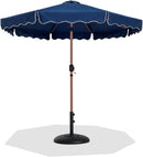 Amalfi - Patio Umbrella - Black Base / Light Brown Pole
