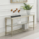 Zaba - Sofa Table - Glass Top & Silver