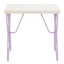 Priya II - Nightstand - White & Light Synthetic Leather Rple