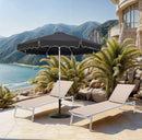 Amalfi - Patio Umbrella - Black Base / White Pole