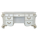 Vendome - Vanity Desk - Beige Synthetic Leather & Antique Pearl