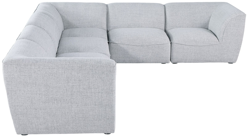 Miramar - Modular Sectional 6 Piece - Gray - Fabric - Modern & Contemporary