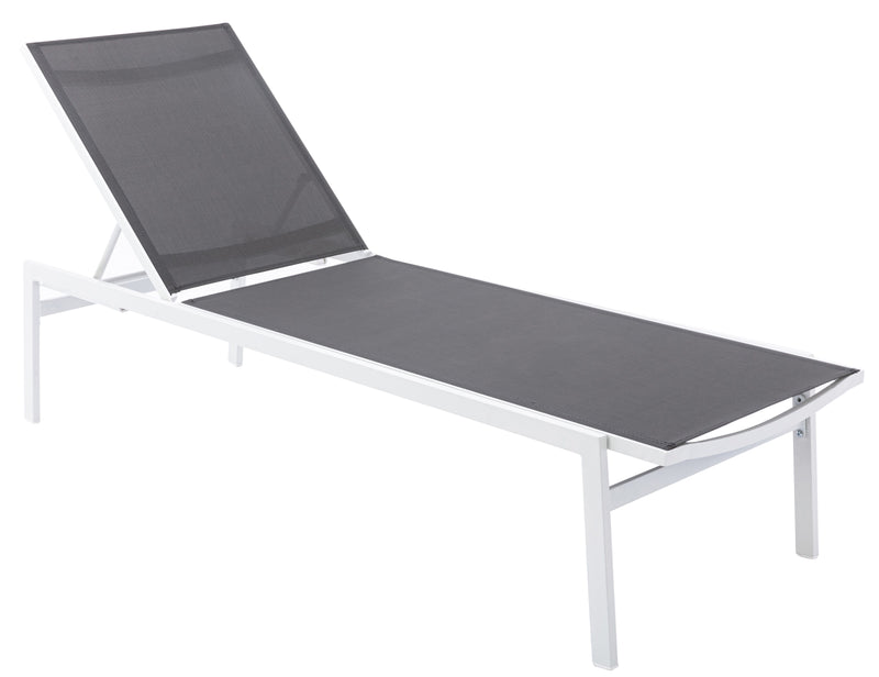 Santorini - Outdoor Patio Chaise Lounge Chair with Chrome Base